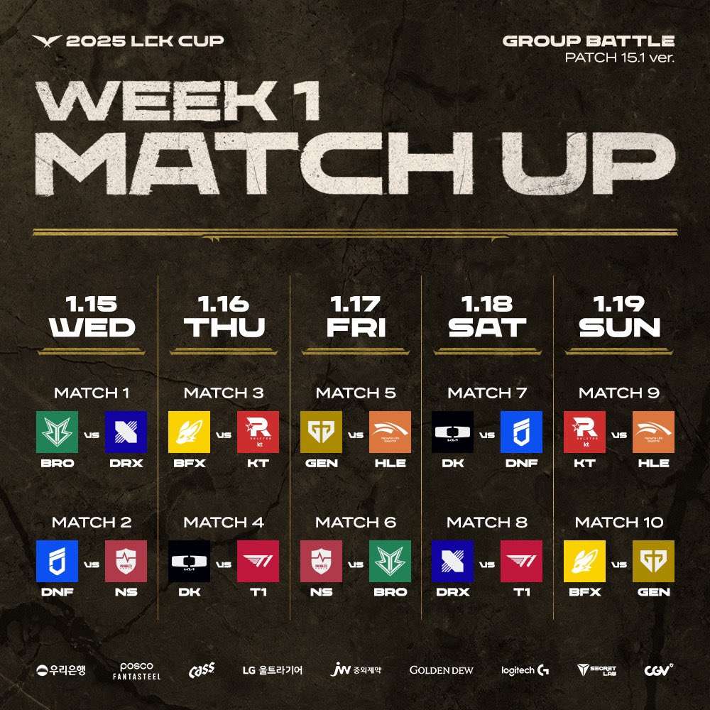 LCK WEEK 1